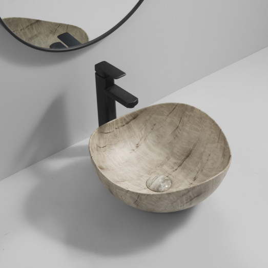 Раковина накладная Mixxus Premium WAVE-0103 MARBLE 380х380х170mm (MP6532)