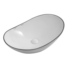 Раковина накладная Mixxus Premium WAVE-0105 EDGE BLACK 620х360х160mm (MP6556)