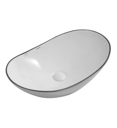 Раковина накладная Mixxus Premium WAVE-0105 EDGE BLACK 620х360х160mm (MP6556)