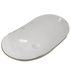 Раковина накладная MIXXUS PREMIUM WAVE-0105 EDGE GOLD 620х360х160mm (MP6557)