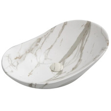 Раковина накладная MIXXUS PREMIUM WAVE-0105 MARBLE 620х360х160mm (MP6559)