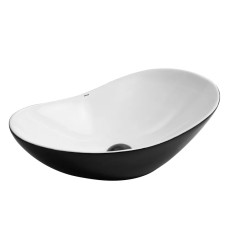 Раковина накладная Mixxus Premium WAVE-0105 WHITE-BLACK 620х360х160mm (MP6558)