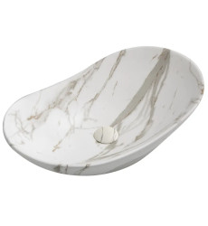 Раковина накладная MIXXUS PREMIUM WAVE-0106 MARBLE 620х360х160mm (MP6560)