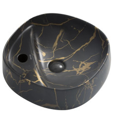 Раковина накладная MIXXUS PREMIUM WAVE-0201 MARBLE 430х430х150mm с отверстием под смеситель (MP6536)