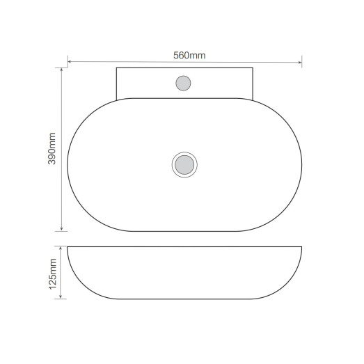 Раковина подвесная MIXXUS PREMIUM DIVERSE-0201 560х390х125mm (MP6510)