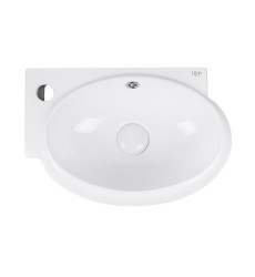 Раковина Qtap Leo 430x290x140 White з донним клапаном QT11115011LW