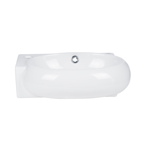 Раковина Qtap Leo 430x290x140 White с донным клапаном QT11115011LW