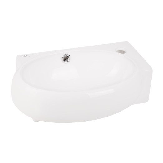 Раковина Qtap Leo 430x290x140 White с донным клапаном QT11115011RW