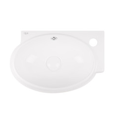 Раковина Qtap Leo 430x290x140 White з донним клапаном QT11115011RW