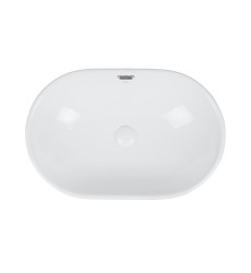 Раковина Qtap Leo 590x400x170 White с донным клапаном QT11114028W