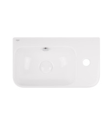 Раковина Qtap Tern 450х260х155 White з донним клапаном QT17115117RW