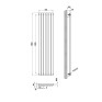Радіатор трубчастий ARTTIDESIGN Rimini 6/1500/354/50 вертикальний білий матовий (RM.6.150.35.5.W)