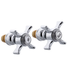 Ручки з кран-буксами (пара) Haiba Ручки Zeus (гума) (AC0567)