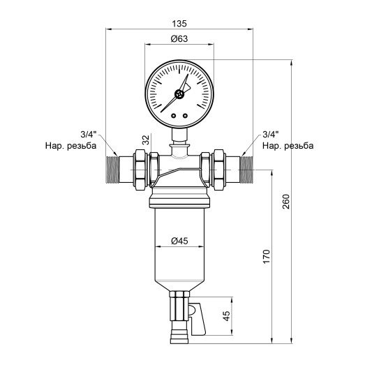Самопромивний фільтр Icma 3/4" №751 (83751AE05)