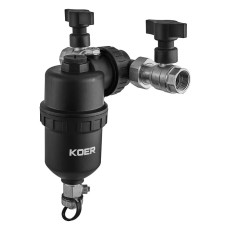 Сепаратор шламу Koer KR.1273 - 3/4" універсальний магнітний з кранами (PA-GF) (KR5678)