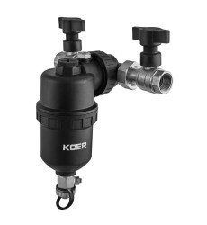 Сепаратор шламу Koer KR.1273 - 3/4" універсальний магнітний з кранами (PA-GF) (KR5678)