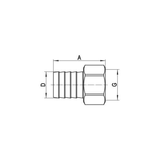 Штуцер для подключения шланга Koer KF.U06F-18 - 1/2"x18mm F (KR3339)
