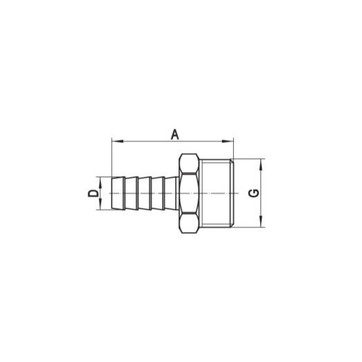Штуцер для подключения шланга Koer KF.U06M-20 - 1/2"x20mm M (KR3352)