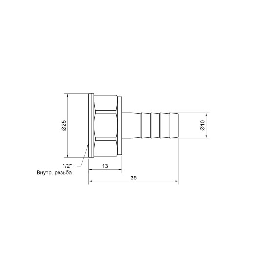 Штуцер SD Plus 10х1/2" ВР SD4261510