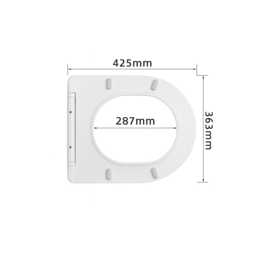 Сидіння для унітаза Qtap (Robin 490,610, Scorpio 490) з мікроліфтом Slim (QTSC179W48675)