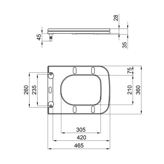 Сидіння для унітаза Qtap (Tern) з мікроліфтом Slim (QT99HXU10W)