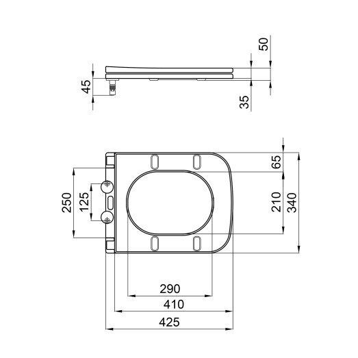 Сидіння для унітаза Qtap Nando з мікроліфтом Slim (QT12991222AW)
