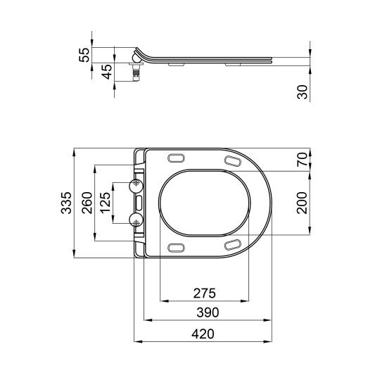 Сидіння для унітаза Qtap Presto з мікроліфтом Slim (QT26991217AW)