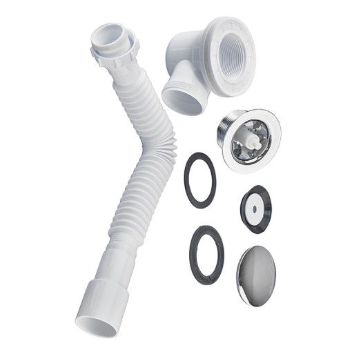 Сифон для душевого поддона Zerix SD-03 1 1/2" с выпуском Click-Сlack (ZX5087)