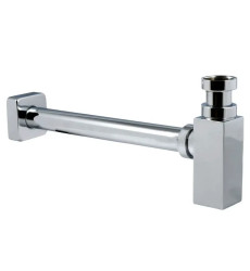 Сифон для раковини Haiba 02 без випуску (під донний клапан) без ревізії (Колір хром) 1 1/4'' (HB0580