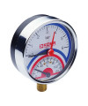 Термо-манометр радиальный (KOER KM.821R) (0-6 bar), D 80мм, 1/4''-1/2'' (KR0214)