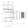 Кран термостатический угловой 3/4" Koer KR.921-GI (KR2683)