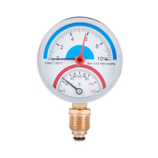 Термоманометр Thermo Alliance Standart 80 мм 1/2" нижнє підключення (SD17210B)