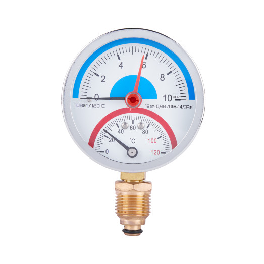 Термоманометр Thermo Alliance Standart 80 мм 1/2" нижнє підключення (SD17210B)