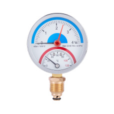 Термоманометр Thermo Alliance Standart 80 мм 1/2" нижнє підключення (SD1724B)