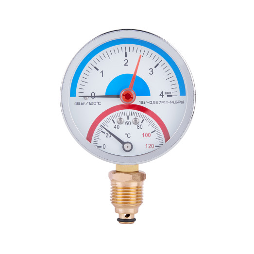 Термоманометр Thermo Alliance Standart 80 мм 1/2" нижнє підключення (SD1724B)