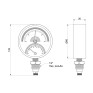 Термоманометр Thermo Alliance Standart 80 мм 1/2" нижнє підключення (SD1724B)