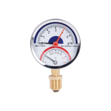 Термоманометр Thermo Alliance Standart 80 мм 1/2" нижнє підключення (SD1726B)