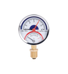 Термоманометр Thermo Alliance Standart 80 мм 1/2" нижнє підключення (SD1726B)