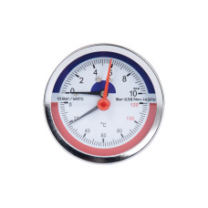 Термоманометр Thermo Alliance Standart 80 мм 1/2" заднє підключення (SD17310B)