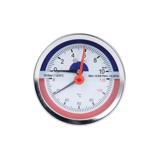 Термоманометр Thermo Alliance Standart 80 мм 1/2" заднє підключення (SD17310B)