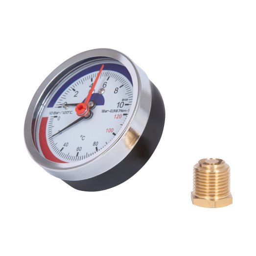 Термоманометр Thermo Alliance Standart 80 мм 1/2" заднє підключення (SD17310B)