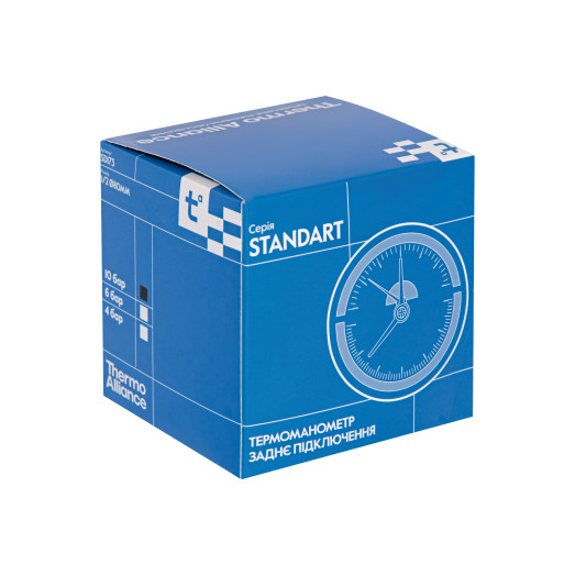 Термоманометр Thermo Alliance Standart 80 мм 1/2" заднє підключення (SD17310B)