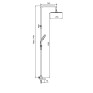 Душевая колонна термостатическая со смесителем Koer KI-57017-02 (KR4788)