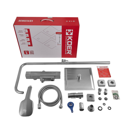 Душевая колонна термостатическая со смесителем Koer KI-57017-02 (KR4788)