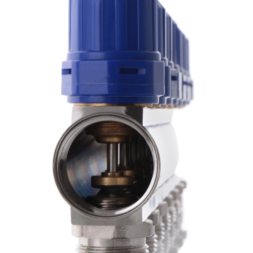 Колектор для теплої підлоги KOER на 12 контурів з витратомірами 1"х3/4" (KR2649) Колектор для теплої підлоги KOER на 12 контурів з витратомірами 1"х3/4" (KR2649)