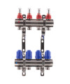 Коллектор для теплого пола KOER на 4 контура с расходомерами 1 "х3/4" (KR2641)