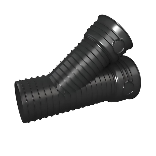 Тройник канализационный без уплотнения (3 раструба) Magnacor 250/200 мм 45° (82330)