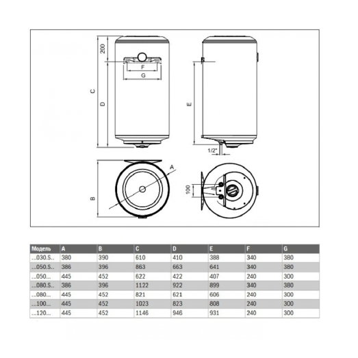 Бойлер Bosch Tronic TR 1000T 50 SB