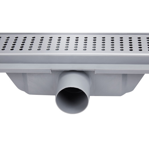 Трап Qtap Dry FB304-600 лінійний з сухим закривом та нержавіючою решіткою 600х73 (QTDRYFB304600)