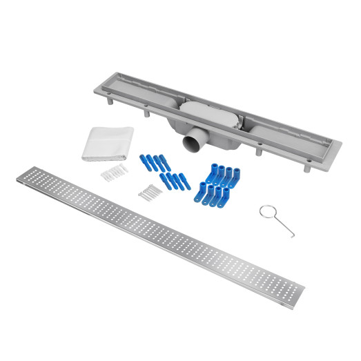 Трап Qtap Dry FB304-800 лінійний з сухим закривом та нержавіючою решіткою 800х73 (QTDRYFB304800)